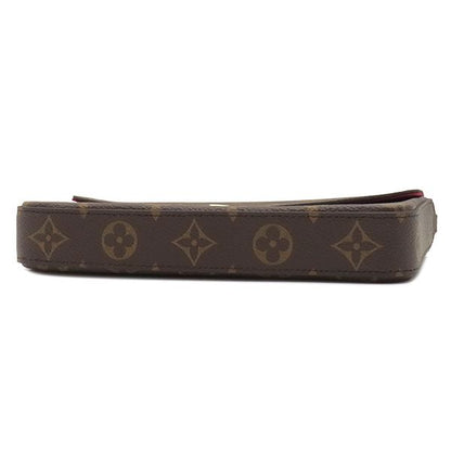 Louis Vuitton Chain Wallet Pochette Felicie Monogram Canvas Fuchsia Gold