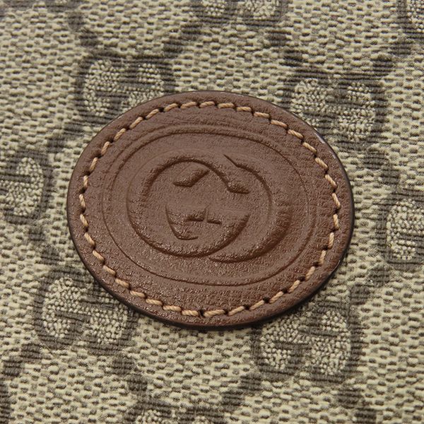Gucci Shoulder Bag Interlocking G Mini Shoulder GG Supreme Canvas Leather Beige