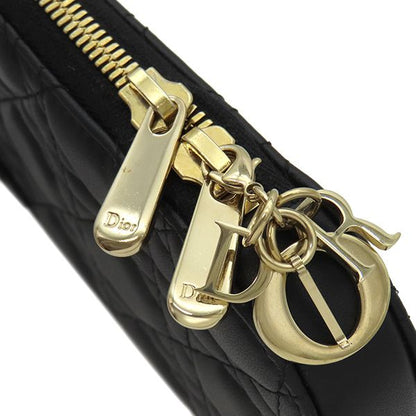 Christian Dior 2way Bag Lady Dior Call in Dior Phone Holder Lambskin Black Gold