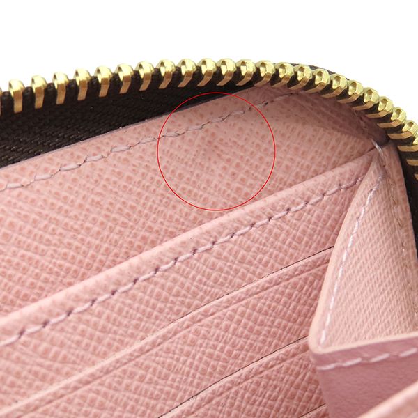 Louis Vuitton Long Wallet Zippy Wallet Monogram Canvas Monogram × Rose Ballerine