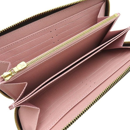 Louis Vuitton Long Wallet Zippy Wallet Monogram Canvas Monogram × Rose Ballerine