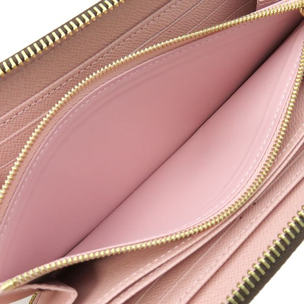 Louis Vuitton Long Wallet Zippy Wallet Monogram Canvas Monogram × Rose Ballerine