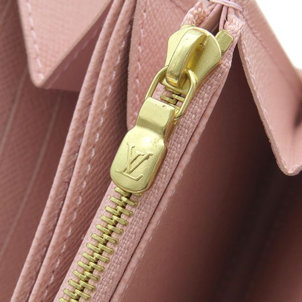 Louis Vuitton Long Wallet Zippy Wallet Monogram Canvas Monogram × Rose Ballerine