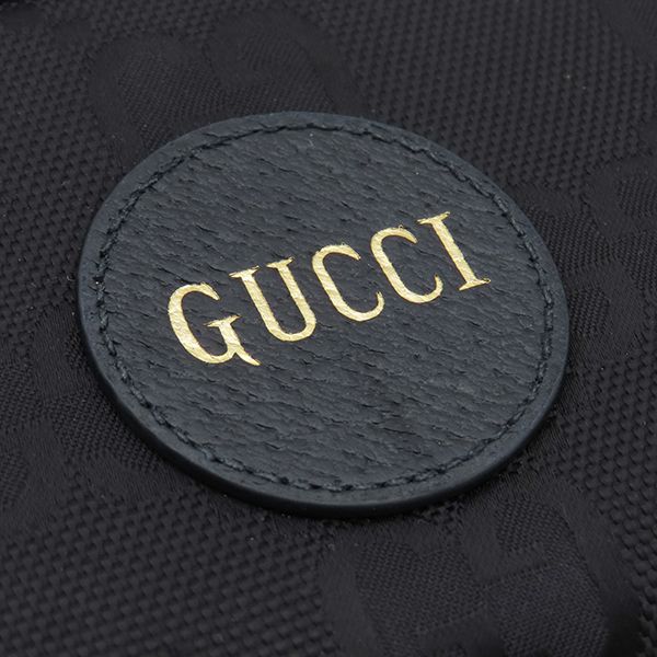 Gucci Long Wallet Off the Grid Zip Around Wallet Nylon Leather Black Silver