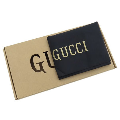 Gucci Long Wallet Off the Grid Zip Around Wallet Nylon Leather Black Silver