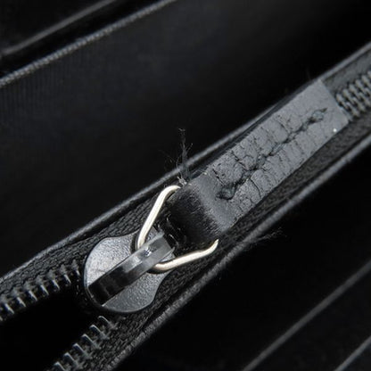 Gucci Long Wallet Off the Grid Zip Around Wallet Nylon Leather Black Silver