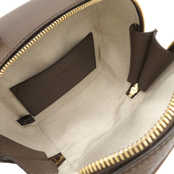 Gucci 2-Way Bag Ophidia Mini Top Handle GG Supreme Canvas Beige and Ebony Gold