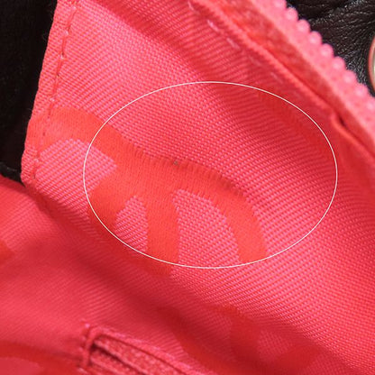 Chanel Tote Bag Cambon Line Leather Black X White Silver Hardware Black Pink