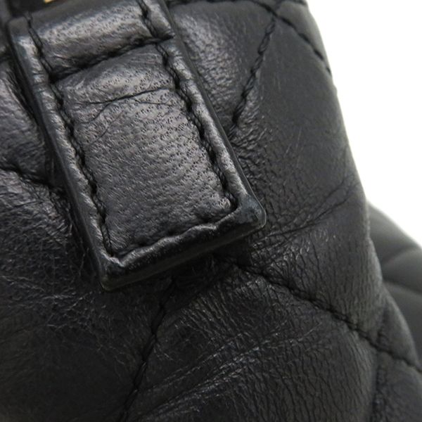 Chanel Shoulder Bag Matelasse Tweed Shoulder Lambskin Tweed Black Vintage