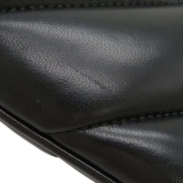 Gucci Shoulder Bag GG Marmont Small Leather Black Vintage Hardware Black Chain