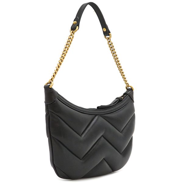 Gucci Shoulder Bag GG Marmont Small Leather Black Vintage Hardware Black Chain