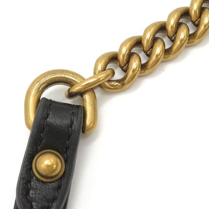 Gucci Shoulder Bag GG Marmont Small Leather Black Vintage Hardware Black Chain