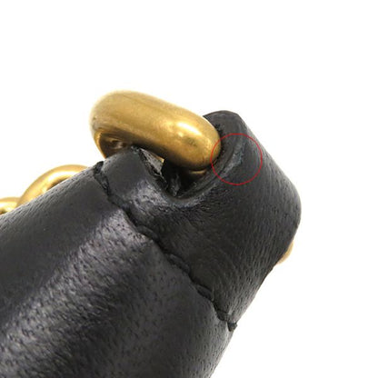 Gucci Shoulder Bag GG Marmont Small Leather Black Vintage Hardware Black Chain