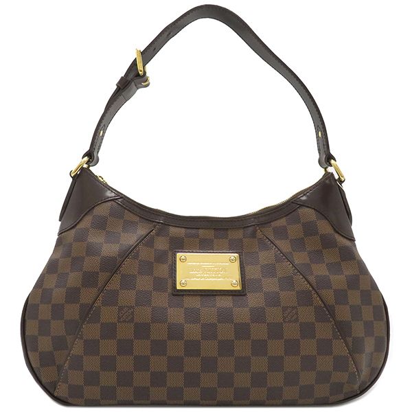 Louis Vuitton Shoulder Bag Thames GM Damier Canvas Damier Ebene Gold Hardware
