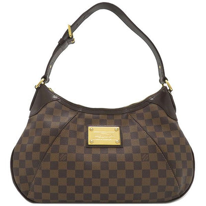 Louis Vuitton Shoulder Bag Thames GM Damier Canvas Damier Ebene Gold Hardware