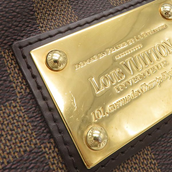 Louis Vuitton Shoulder Bag Thames GM Damier Canvas Damier Ebene Gold Hardware