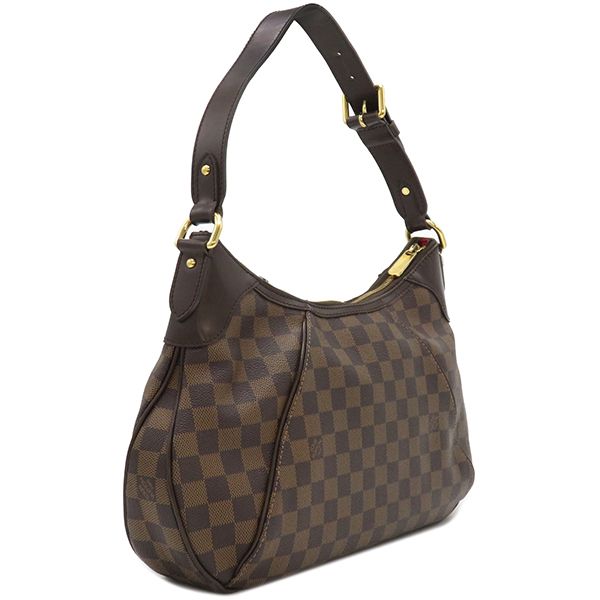 Louis Vuitton Shoulder Bag Thames GM Damier Canvas Damier Ebene Gold Hardware
