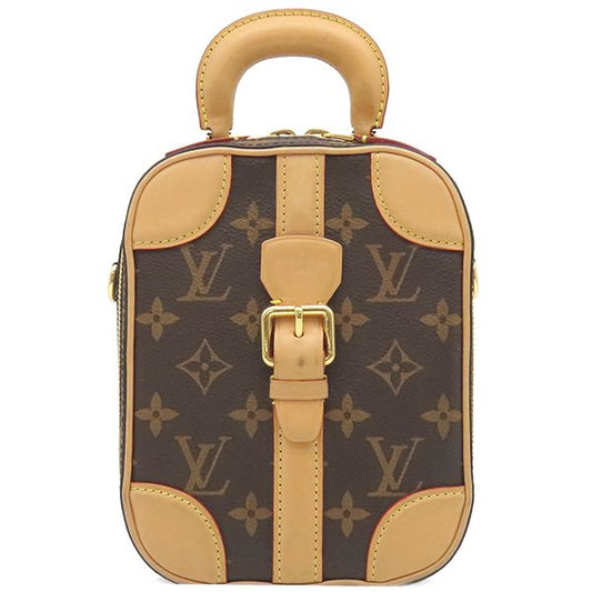 Louis Vuitton 2way Bag Valisette Vertical Monogram Canvas Monogram Gold