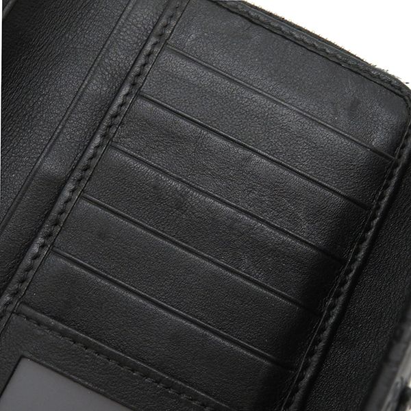 Gucci Long Wallet Micro Gucci Guccissima Leather Black Gold Hardware Black Double G