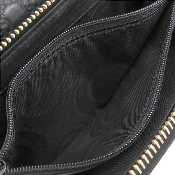 Gucci Long Wallet Micro Gucci Guccissima Leather Black Gold Hardware Black Double G