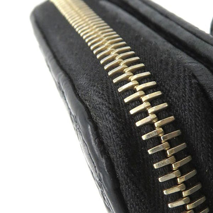 Gucci Long Wallet Micro Gucci Guccissima Leather Black Gold Hardware Black Double G