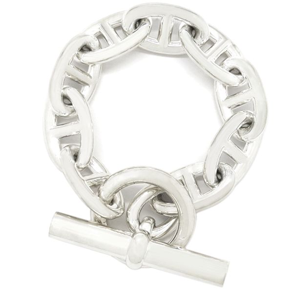 Hermes Bracelet Chaine D'ancre TGM 9 Frames Silver 925 Silver Star Ring Silver
