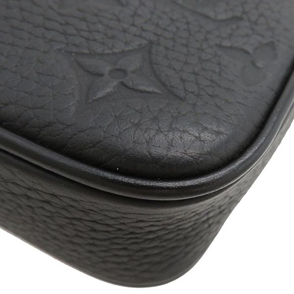 Louis Vuitton Clutch Bag Pochette Volga Taurillon Leather Noir Black Hardware