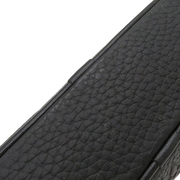 Louis Vuitton Clutch Bag Pochette Volga Taurillon Leather Noir Black Hardware