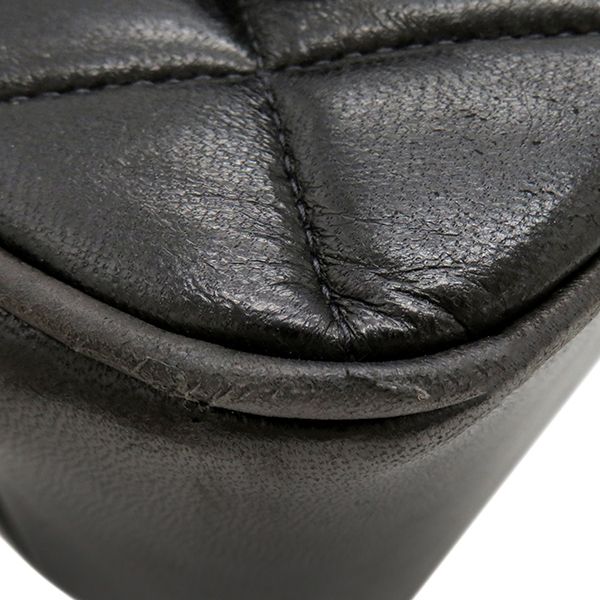 Chanel Shoulder Bag Matelasse Leather Black Gold Hardware Black Chain Shoulder