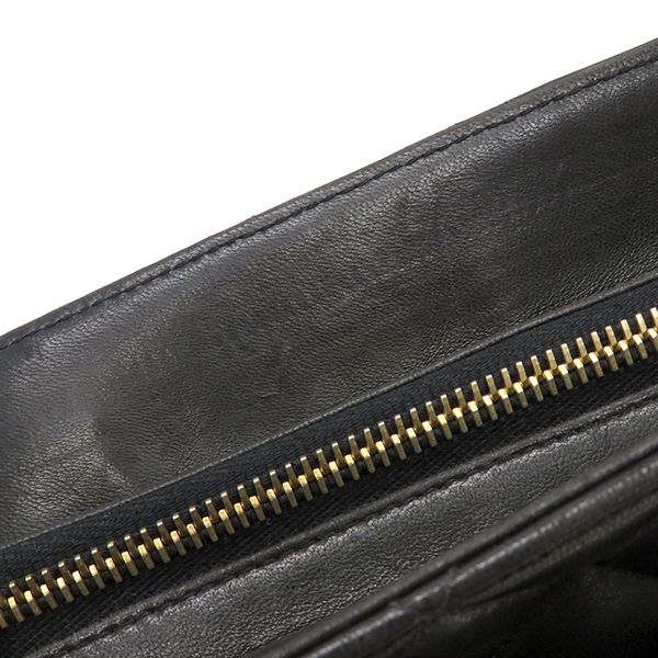 Chanel Shoulder Bag Matelasse Leather Black Gold Hardware Black Chain Shoulder