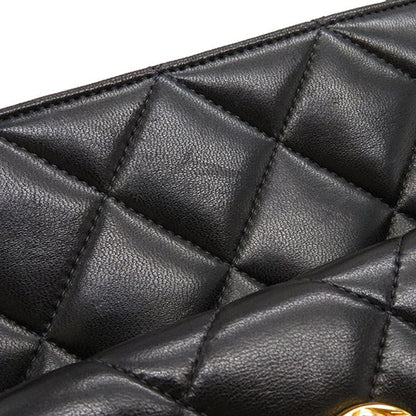 Chanel Shoulder Bag Matelasse Leather Black Gold Hardware Black Chain Shoulder