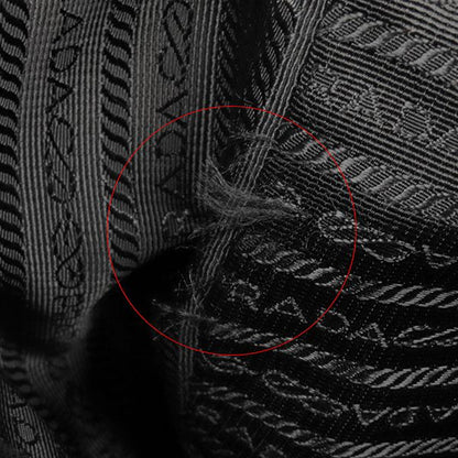 Prada Shoulder Bag Nylon Messenger Bag Nylon Leather Black Silver Hardware