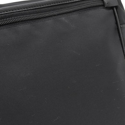 Prada Shoulder Bag Nylon Messenger Bag Nylon Leather Black Silver Hardware