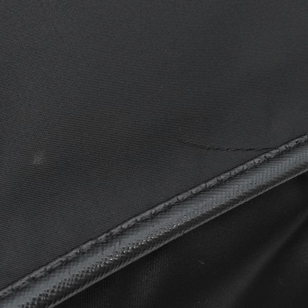 Prada Shoulder Bag Nylon Messenger Bag Nylon Leather Black Silver Hardware