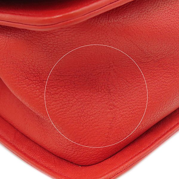 Chanel Shoulder Bag Boy Chanel Calfskin Red Silver Hardware Studs Red Shoulder