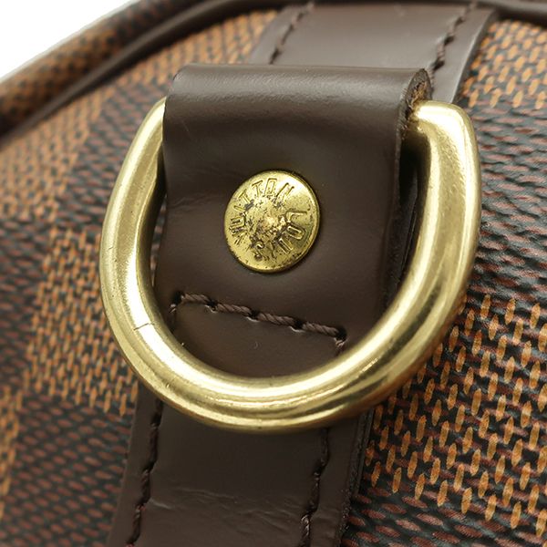 Louis Vuitton Handbag Speedy Bandoliere 30 Damier Canvas Damier Ebene Gold