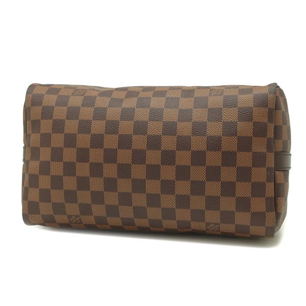 Louis Vuitton Handbag Speedy Bandoliere 30 Damier Canvas Damier Ebene Gold