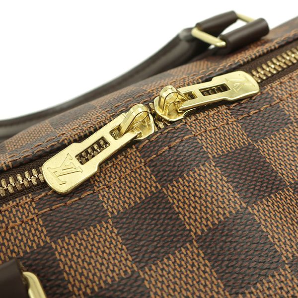Louis Vuitton Handbag Speedy Bandoliere 30 Damier Canvas Damier Ebene Gold