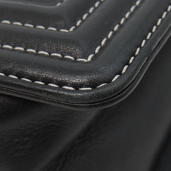 Chanel Shoulder Bag Boy Chanel Calf Silver and Black Silver Hardware Black