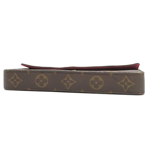 Louis Vuitton Chain Wallet Pochette Felicie Monogram Canvas Fuchsia Gold