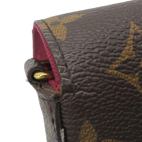 Louis Vuitton Chain Wallet Pochette Felicie Monogram Canvas Fuchsia Gold