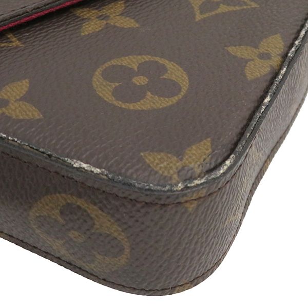 Louis Vuitton Chain Wallet Pochette Felicie Monogram Canvas Fuchsia Gold