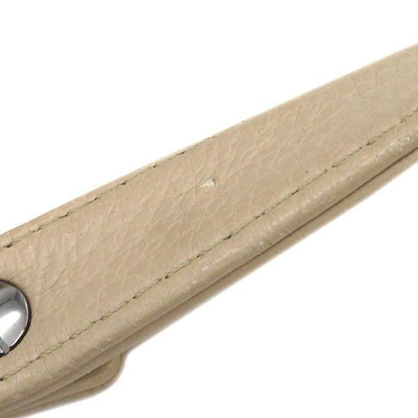 Chanel 2way Bag Chevron Draw String Bag Leather Beige Gunmetal Hardware Coco