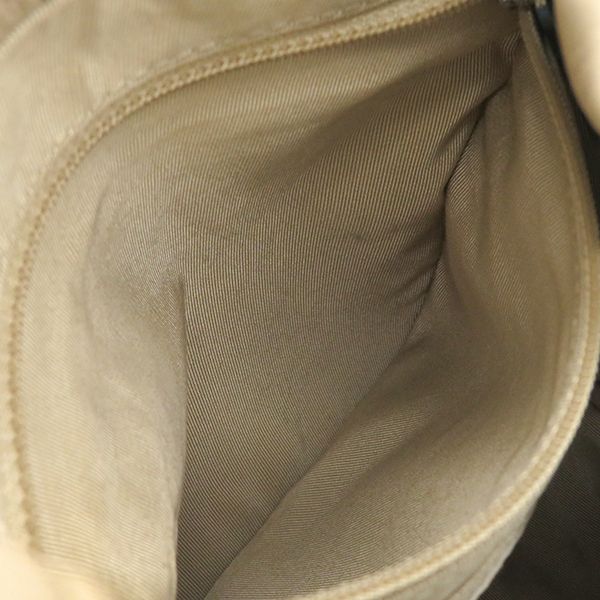 Chanel 2way Bag Chevron Draw String Bag Leather Beige Gunmetal Hardware Coco