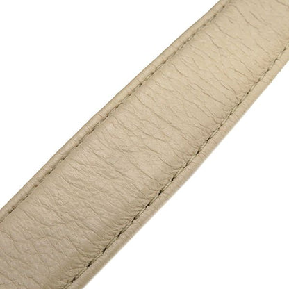 Chanel 2way Bag Chevron Draw String Bag Leather Beige Gunmetal Hardware Coco