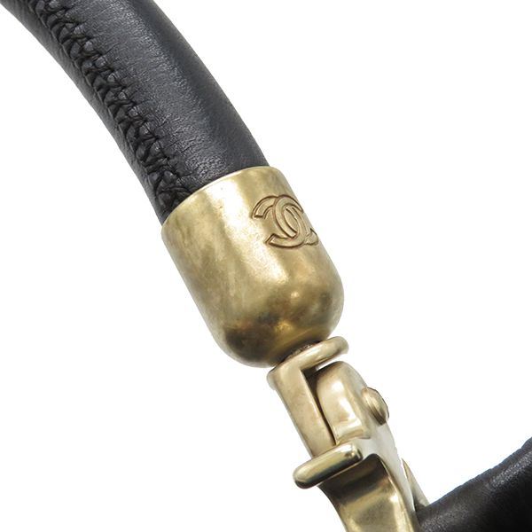 Chanel Handbag Coco Mark Tote Bag Caviar Skin Black Mattogo Old Hardware Black