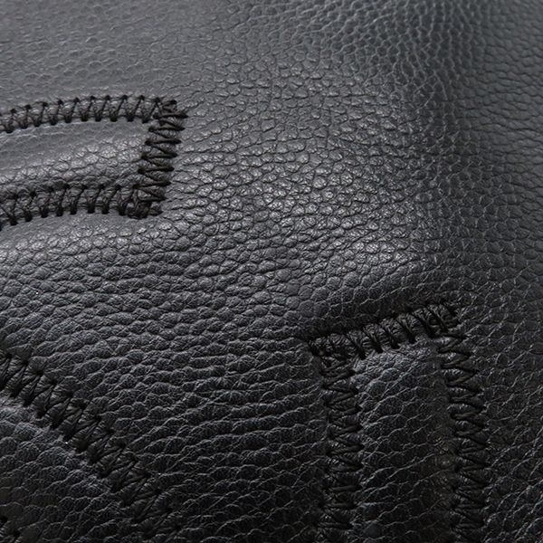 Chanel Handbag Coco Mark Tote Bag Caviar Skin Black Mattogo Old Hardware Black