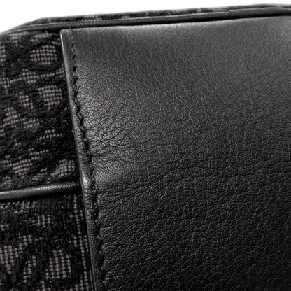 Loewe Shoulder Bag Anagram Mini Camera Bag Jacquard Calfskin Black and Gray