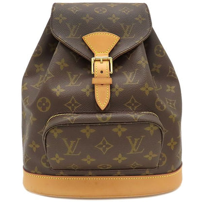 Louis Vuitton Backpack Daypack Montsouris MM Monogram Canvas Monogram Gold