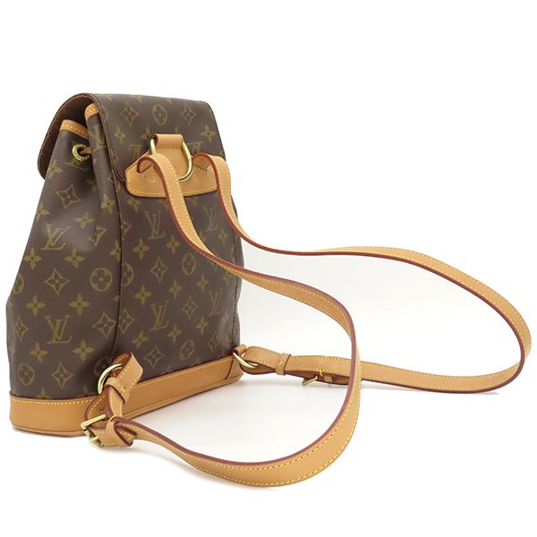 Louis Vuitton Backpack Daypack Montsouris MM Monogram Canvas Monogram Gold